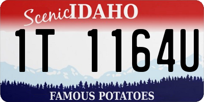 ID license plate 1T1164U