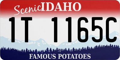 ID license plate 1T1165C