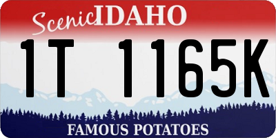 ID license plate 1T1165K