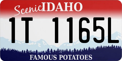 ID license plate 1T1165L