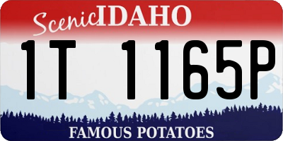 ID license plate 1T1165P