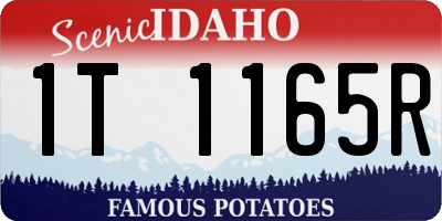 ID license plate 1T1165R
