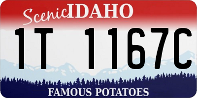 ID license plate 1T1167C