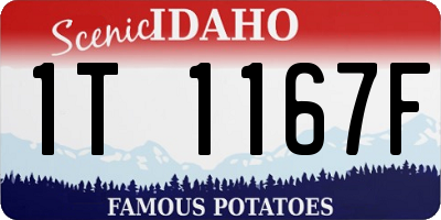 ID license plate 1T1167F