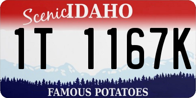 ID license plate 1T1167K