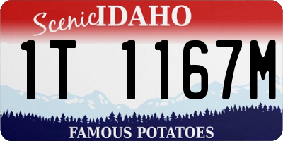 ID license plate 1T1167M