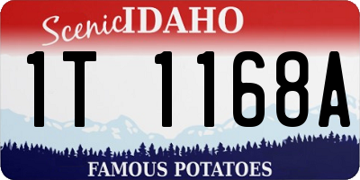 ID license plate 1T1168A