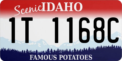 ID license plate 1T1168C