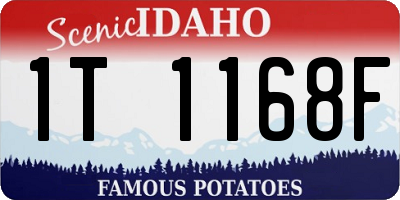 ID license plate 1T1168F