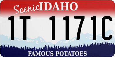ID license plate 1T1171C