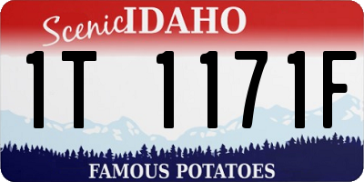 ID license plate 1T1171F