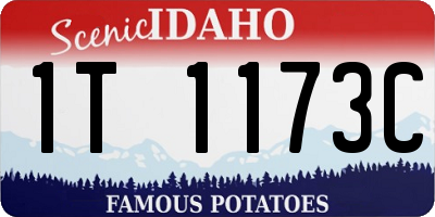 ID license plate 1T1173C