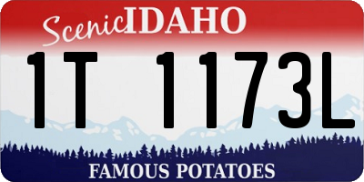 ID license plate 1T1173L