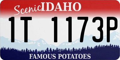 ID license plate 1T1173P