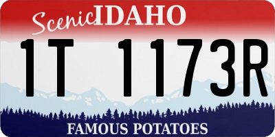 ID license plate 1T1173R
