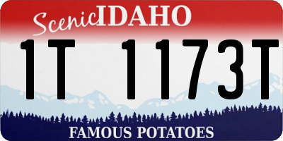 ID license plate 1T1173T