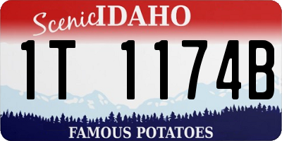 ID license plate 1T1174B