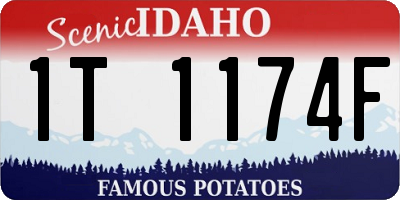 ID license plate 1T1174F