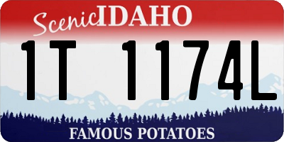 ID license plate 1T1174L