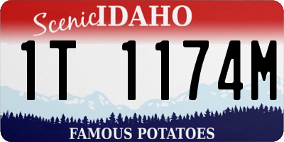 ID license plate 1T1174M