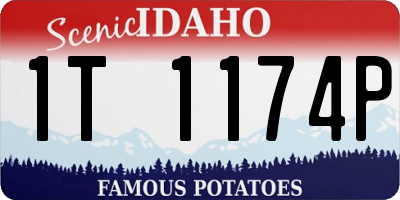 ID license plate 1T1174P