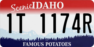 ID license plate 1T1174R