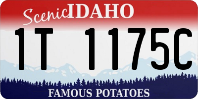 ID license plate 1T1175C