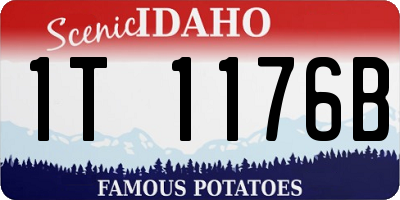 ID license plate 1T1176B