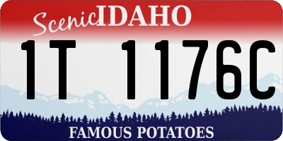 ID license plate 1T1176C