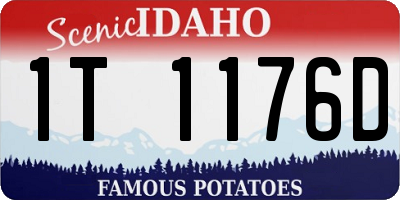 ID license plate 1T1176D