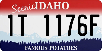 ID license plate 1T1176F
