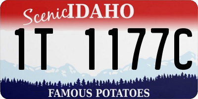 ID license plate 1T1177C