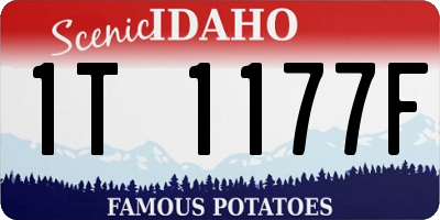 ID license plate 1T1177F
