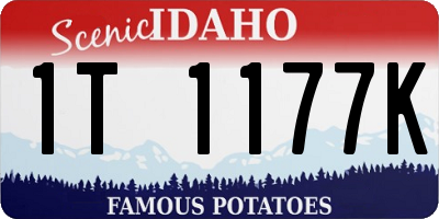 ID license plate 1T1177K