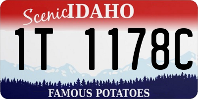 ID license plate 1T1178C