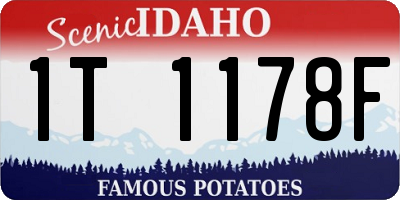 ID license plate 1T1178F