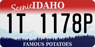 ID license plate 1T1178P