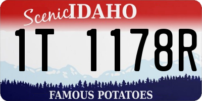 ID license plate 1T1178R