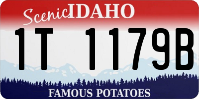 ID license plate 1T1179B