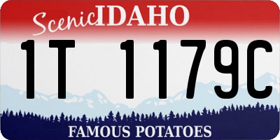 ID license plate 1T1179C