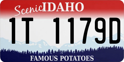 ID license plate 1T1179D