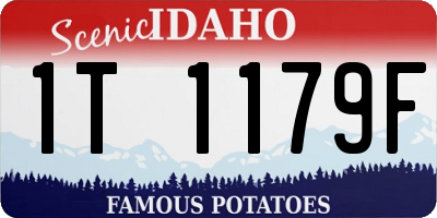 ID license plate 1T1179F