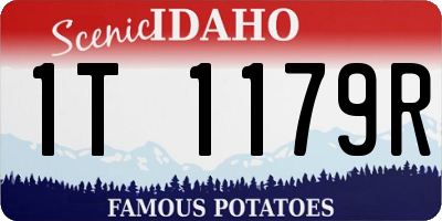 ID license plate 1T1179R