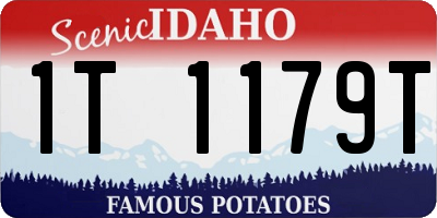 ID license plate 1T1179T