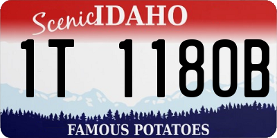 ID license plate 1T1180B