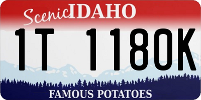 ID license plate 1T1180K