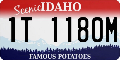 ID license plate 1T1180M