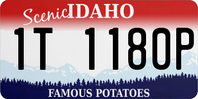 ID license plate 1T1180P