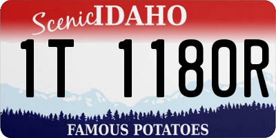 ID license plate 1T1180R