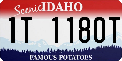 ID license plate 1T1180T